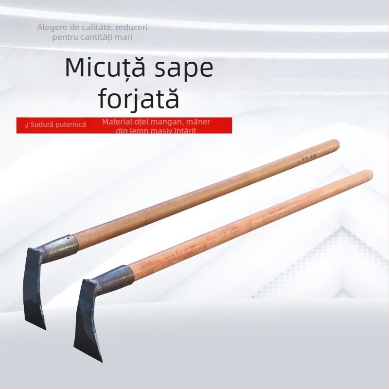 Instrument de grădină forjat cu mâner din lemn, pentru plantare, plivit și săpat în grădină