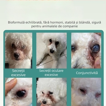 Lichid pentru eliminarea petelor de lacrimi la câini – picături pentru ochi și soluție de curățare a ochilor
