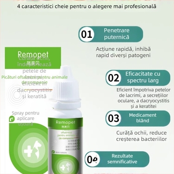 Lichid pentru eliminarea petelor de lacrimi la câini – picături pentru ochi și soluție de curățare a ochilor
