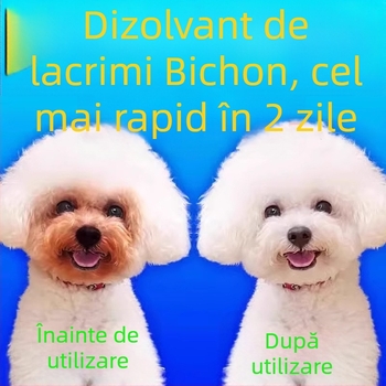 Lichid pentru eliminarea petelor de lacrimi la câini – picături pentru ochi și soluție de curățare a ochilor