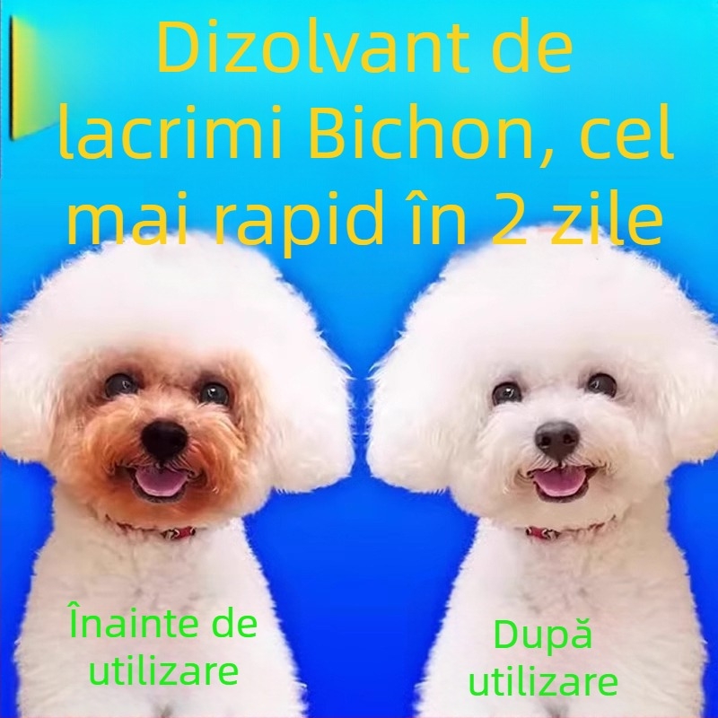 Lichid pentru eliminarea petelor de lacrimi la câini – picături pentru ochi și soluție de curățare a ochilor