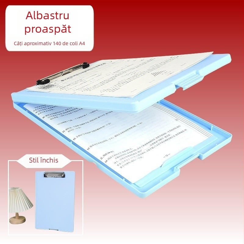 Dosar A4 creativ și multifuncțional, cu spațiu de stocare pentru documente, organizator de hârtie din plastic
