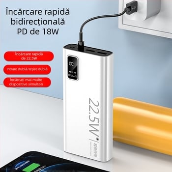 Power Bank PD bidirecțional, certificat 3C, 20000mAh pentru telefoane și tablete