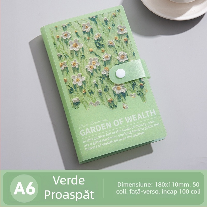 Nou A6 Carte de economii cu pictură în ulei 3D, husă din plastic, album de depozitare pentru bani și bancnote comemorative.