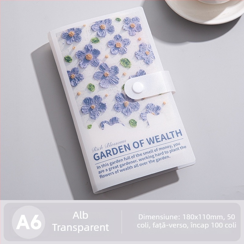 Nou A6 Carte de economii cu pictură în ulei 3D, husă din plastic, album de depozitare pentru bani și bancnote comemorative.