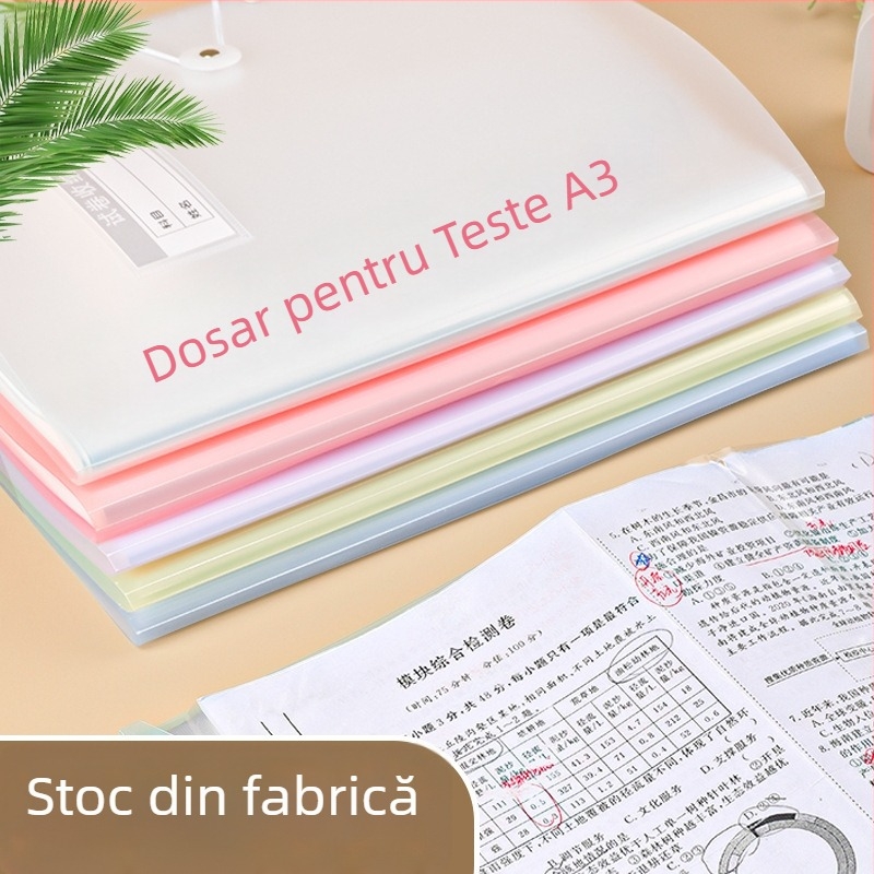 Portofoliu A3 pentru foi de examen – organizator de documente, capacitate mare, dosar PP