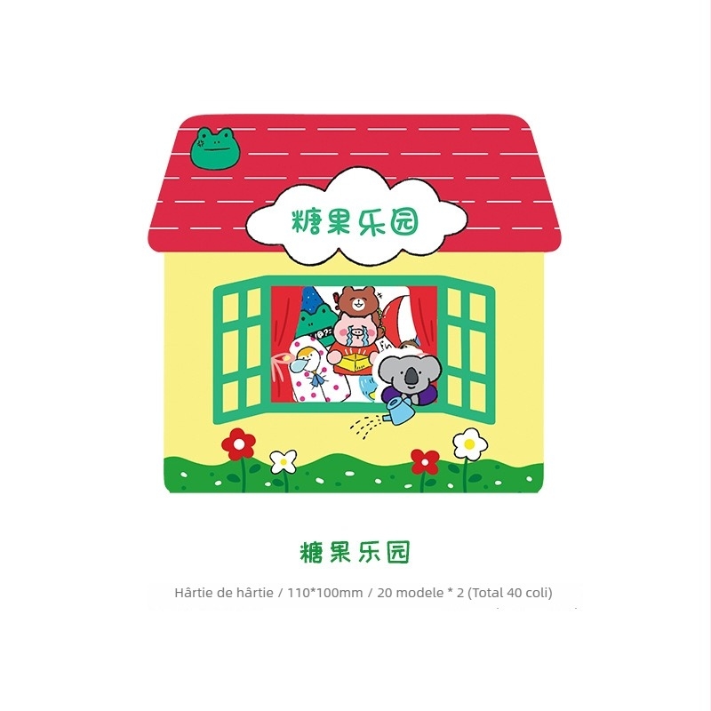Set de 40 stickere cu animale drăguțe pentru planificare DIY și jurnal, autocolante decorative, 4 modele