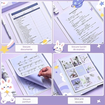 Fișier de înregistrare a creșterii la grădiniță, carte pentru colectarea certificatelor, pagini transparente inserabile, dosar A4