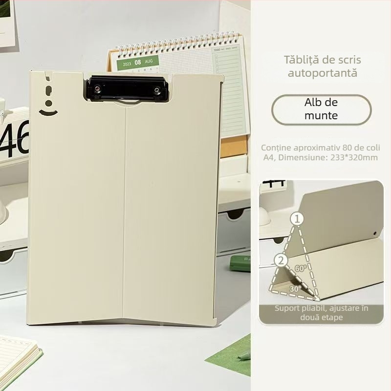 Clipboard A4 vertical cu pad de dosare îngroșat, suport pentru documente și placă de scriere pentru elevi