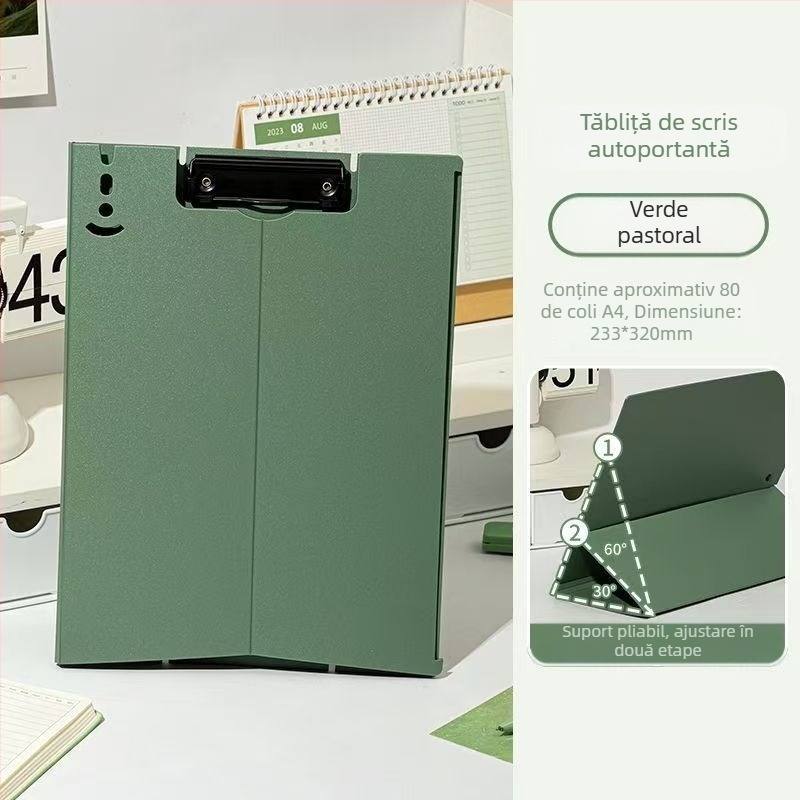 Clipboard A4 vertical cu pad de dosare îngroșat, suport pentru documente și placă de scriere pentru elevi