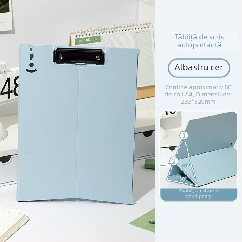 Clipboard A4 vertical cu pad de dosare îngroșat, suport pentru documente și placă de scriere pentru elevi