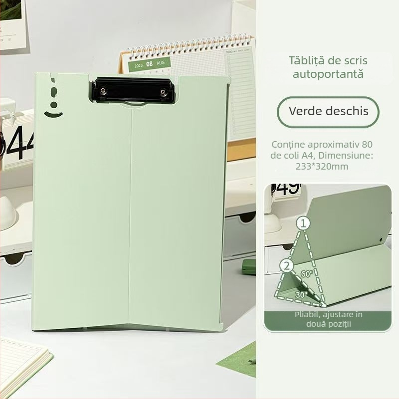 Clipboard A4 vertical cu pad de dosare îngroșat, suport pentru documente și placă de scriere pentru elevi