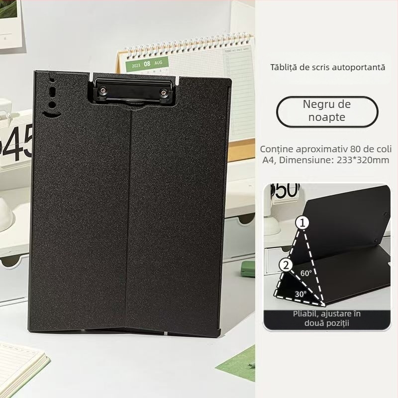 Clipboard A4 vertical cu pad de dosare îngroșat, suport pentru documente și placă de scriere pentru elevi