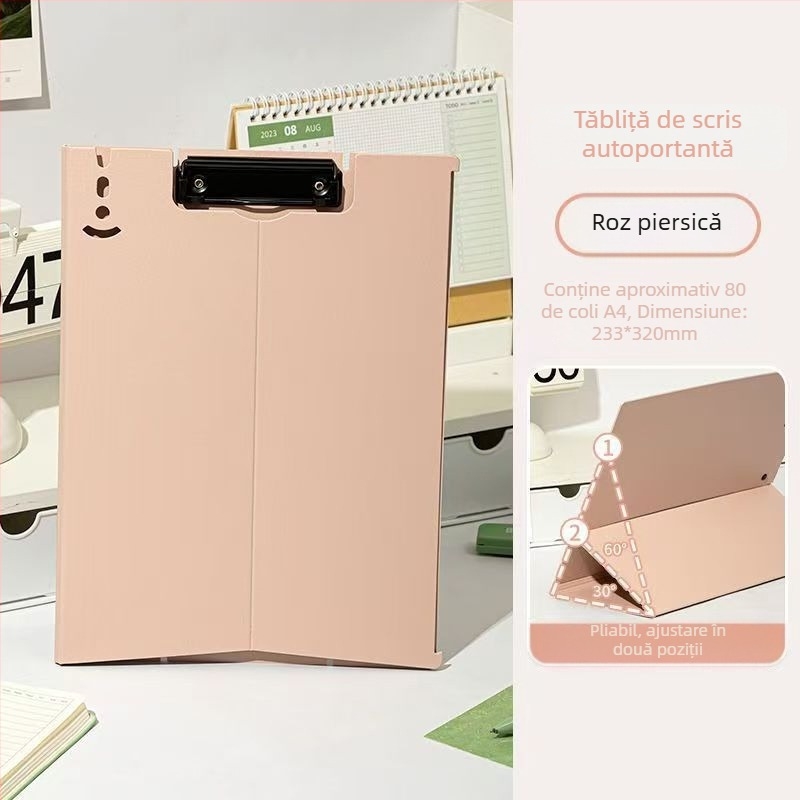 Clipboard A4 vertical cu pad de dosare îngroșat, suport pentru documente și placă de scriere pentru elevi