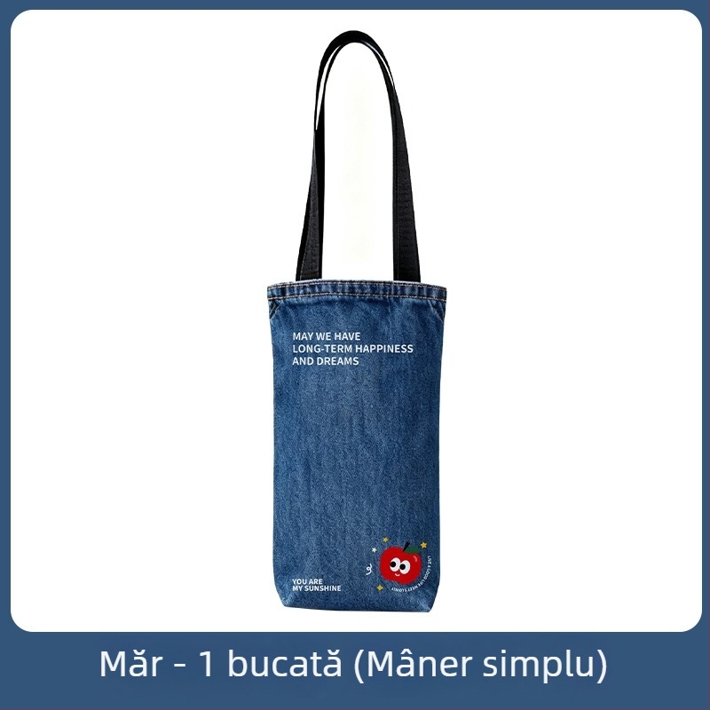 Geantă de stocare pentru sticlă de apă, curea crossbody, husă portabilă pentru termos, capacitate mare