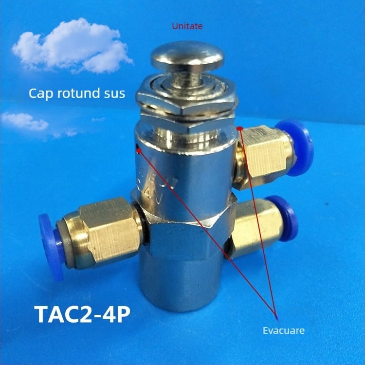 Supapă pneumatică, valve mecanică, tip cu role, supapă manual Tac2-31V/41V/31P/41P, 1 intrare 1 ieșire, filet