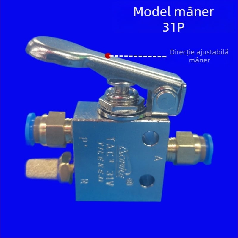 Supapă pneumatică, valve mecanică, tip cu role, supapă manual Tac2-31V/41V/31P/41P, 1 intrare 1 ieșire, filet