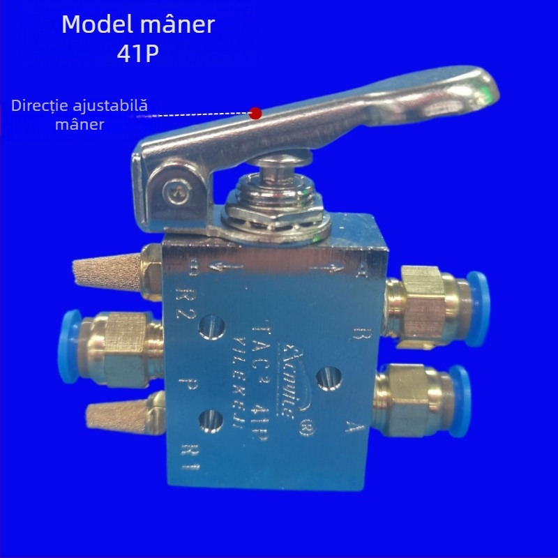 Supapă pneumatică, valve mecanică, tip cu role, supapă manual Tac2-31V/41V/31P/41P, 1 intrare 1 ieșire, filet