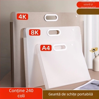 Portofoliu de desene portabil și dosar de documente pentru stocarea albume de artă și desene A3, opere 4K și 8K