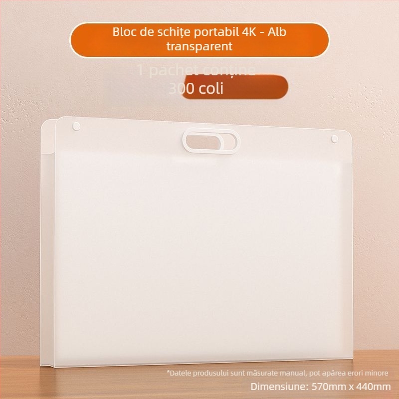 Portofoliu de desene portabil și dosar de documente pentru stocarea albume de artă și desene A3, opere 4K și 8K