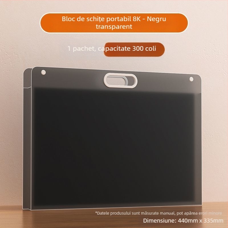 Portofoliu de desene portabil și dosar de documente pentru stocarea albume de artă și desene A3, opere 4K și 8K