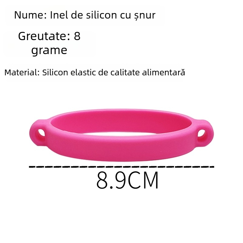 Șnur de ridicare țesut manual pentru pahar de apă 8–40 oz, inel din silicon alimentar, curea portabilă pentru pahar sport