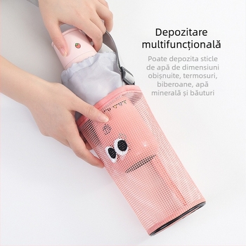 Husă termică pentru cană cu curea crossbody, geantă portabilă pentru sticla de apă și husă universală de depozitare a băuturilor