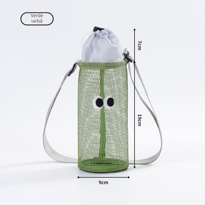 Husă termică pentru cană cu curea crossbody, geantă portabilă pentru sticla de apă și husă universală de depozitare a băuturilor