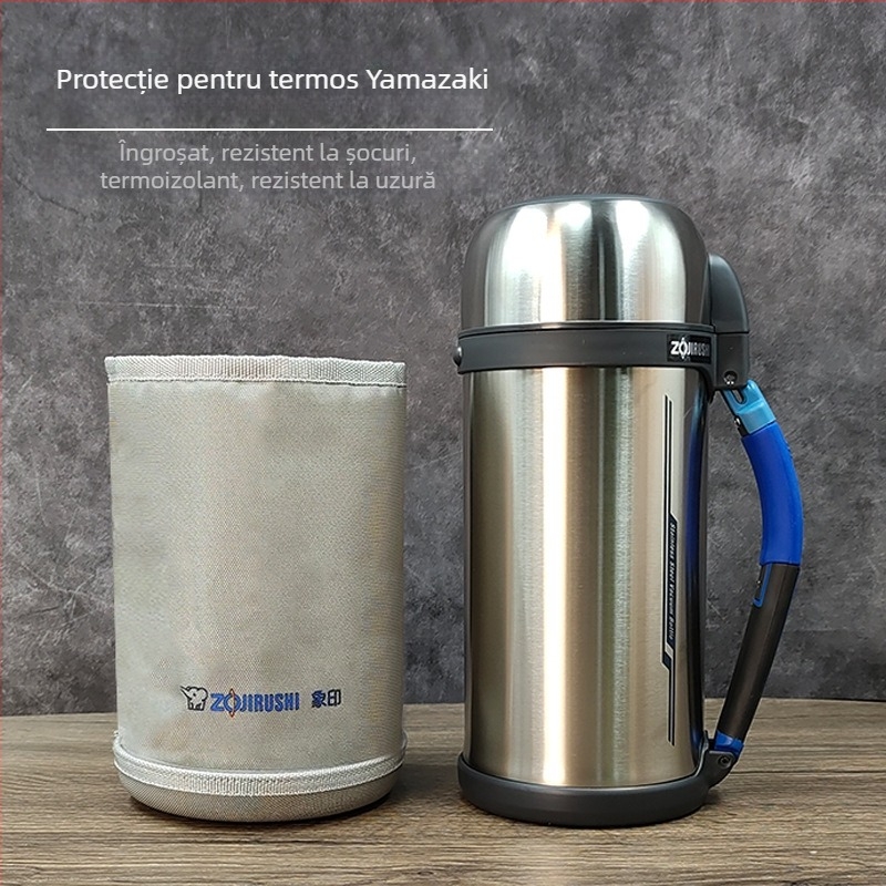 Termos Zojirushi CC20/CC15 pentru călătorii, husă de protecție exterioară și husă de ceșuță groasă