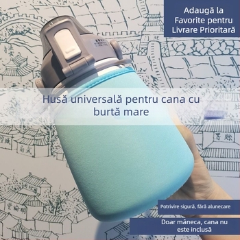Husă de protecție pentru termos cu talie mare, potrivire universală pentru cești de 880 ml, protecție anti-cădere, pentru bărbați, femei și studenți