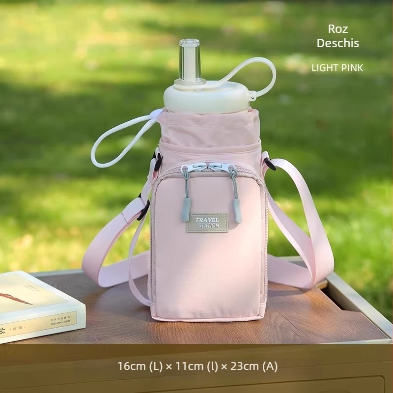 Geantă crossbody pentru sticlă de apă, husă izolantă pentru pahar, husă portabilă pentru sticlă