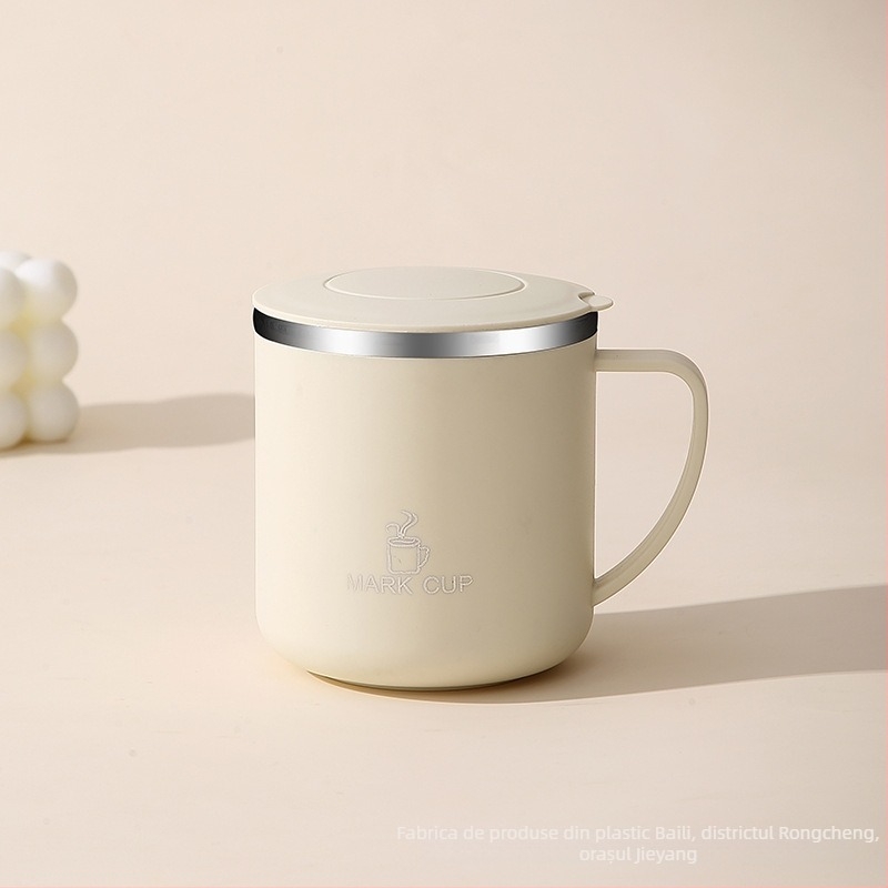 Cană de cafea din oțel inoxidabil 304 cu capac, termoizolantă, pentru bărbați și femei, acasă și la birou