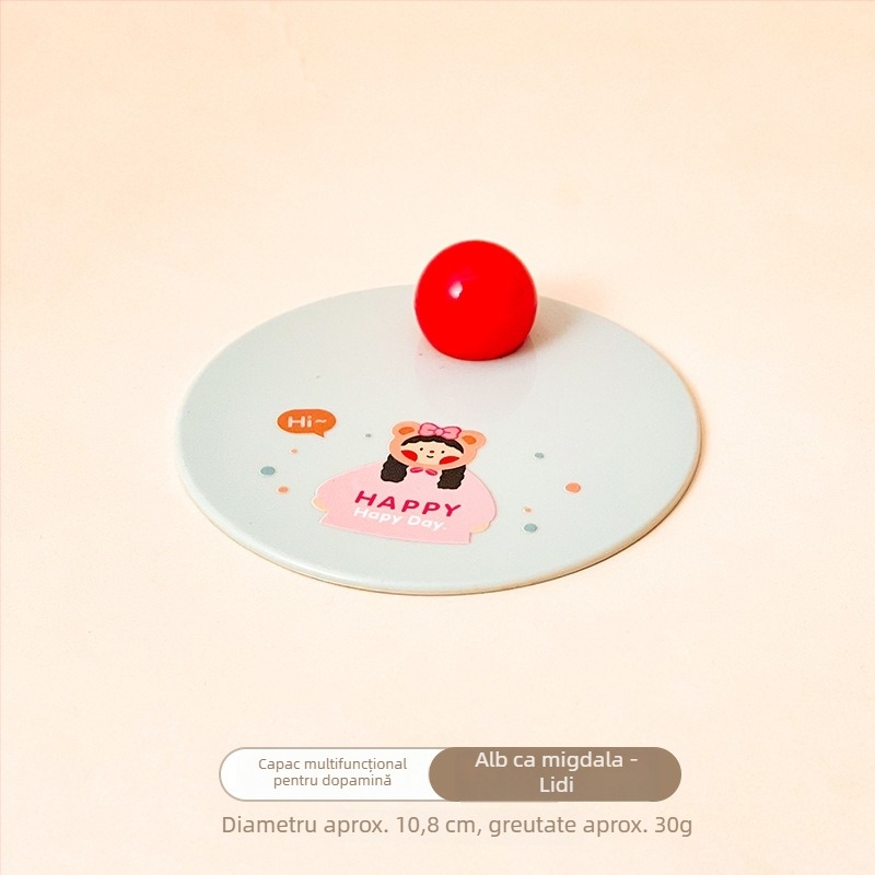 Cap universal pentru cești, 10 cm, din plastic, anti-praf, pentru cănile și paharele din sticlă