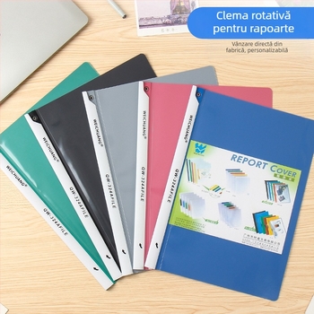 Dosar A4 cu levier rotativ pentru inserții, dosar de documente, CV și rapoarte de întâlnire