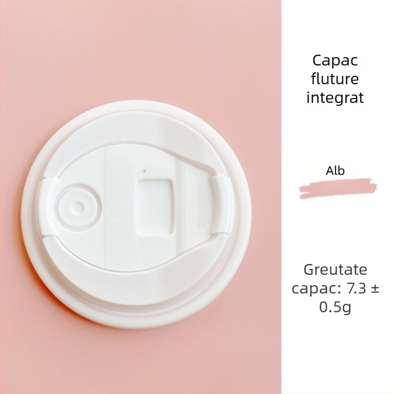 Capac cu formă de fluture de 90 mm pentru pahar - de unică folosință, etanș, pentru ceai cu lapte și cafea, capac universal din hârtie-plastic, multifuncțional