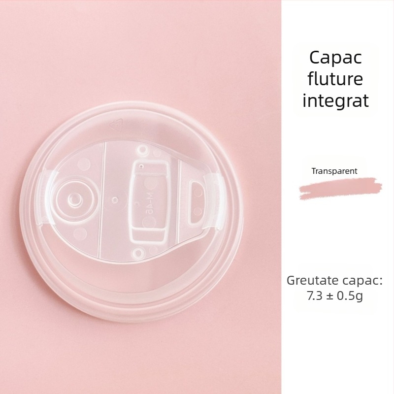 Capac cu formă de fluture de 90 mm pentru pahar - de unică folosință, etanș, pentru ceai cu lapte și cafea, capac universal din hârtie-plastic, multifuncțional