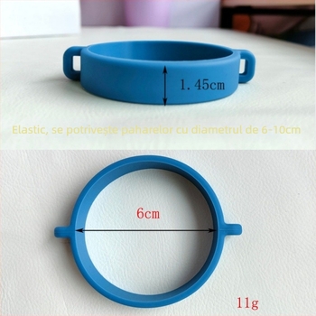 Șnur de purtare pentru pahar cu iepure desen animat, capac din silicon pentru pai, manșon pentru pahar și lanț pentru pahar, compatibil cu termos Stanley