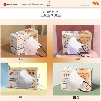 Mască de unică folosință 3D din material spunlace nețesut, subțire, protectivă, universală