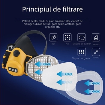 6200 mască respiratorie pentru vopsire cu pulverizare, finisare și protecție împotriva prafului și substanțelor chimice