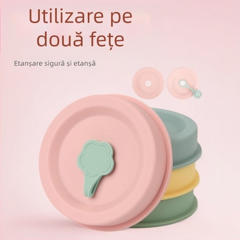 Capac din silicon nou pentru pahar, dublu‑față, capac anti-praf pentru borcanele Mason