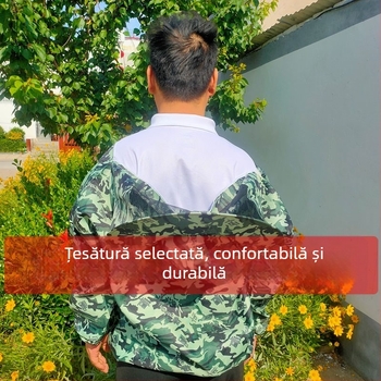 Set complet de protecție pentru apicultură, costum respirabil, jachetă camuflată pentru jumătate de corp, pălărie de apicultor și unelte de apicultură