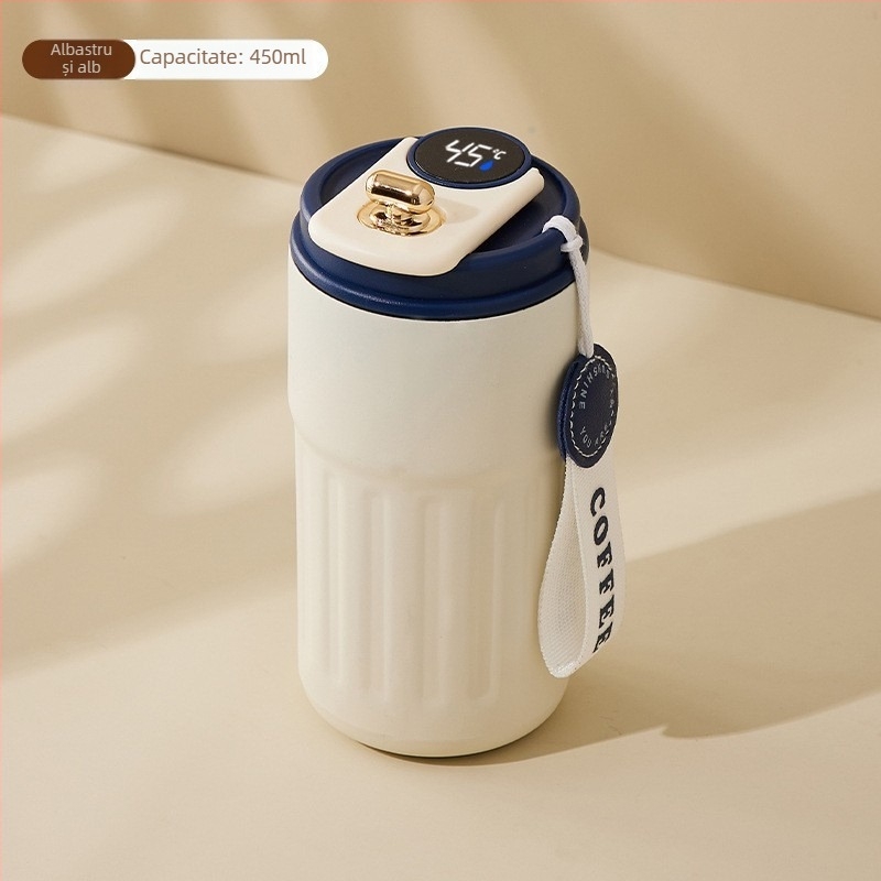 Cupa termoizolantă din oțel inoxidabil 316 cu afișaj inteligent al temperaturii, portabilă pentru exterior, cafea