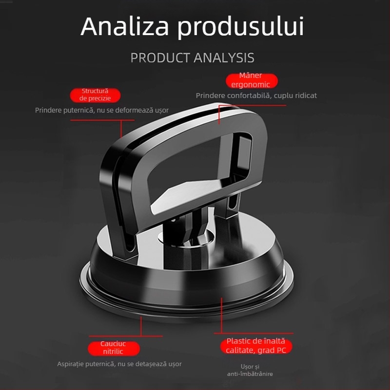 Cupă de aspirație integrată pentru tavan, pentru demontarea și montarea plăcilor din sticlă și ceramică, ridicător pentru plăci de tavan și podea