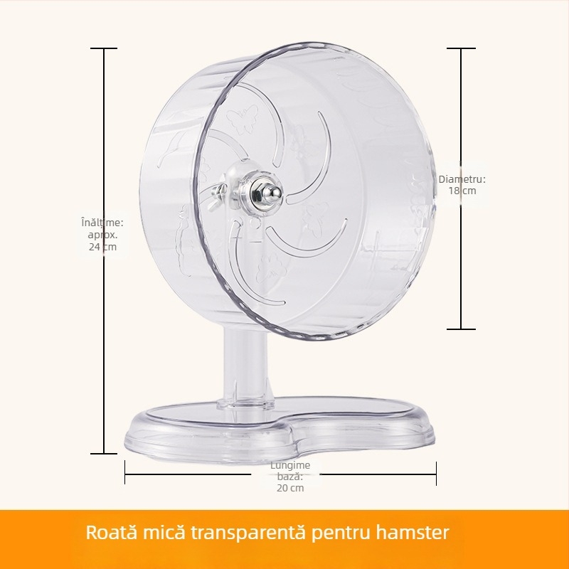 Roata de alergare pentru hamster cu rulmenți, mare, silențioasă, îmbunătățită pentru hamsterul sirian