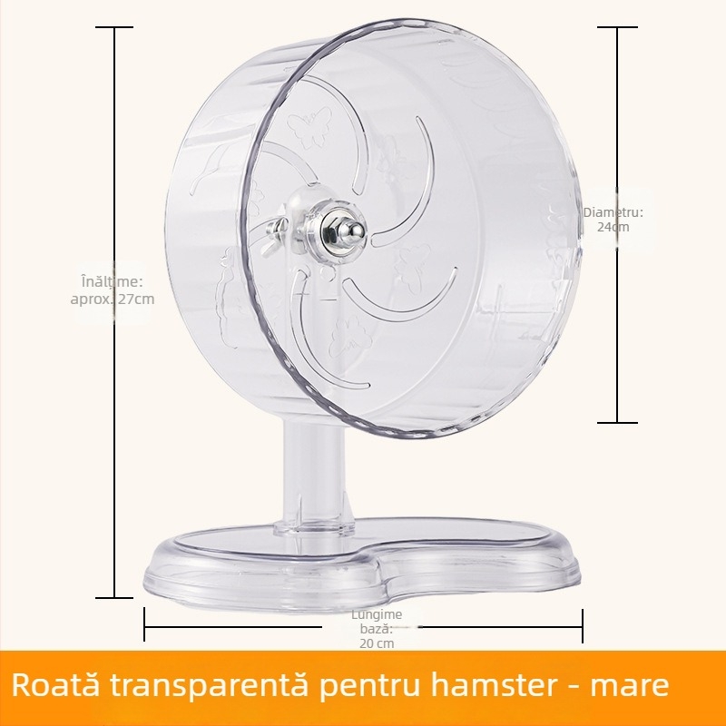 Roata de alergare pentru hamster cu rulmenți, mare, silențioasă, îmbunătățită pentru hamsterul sirian