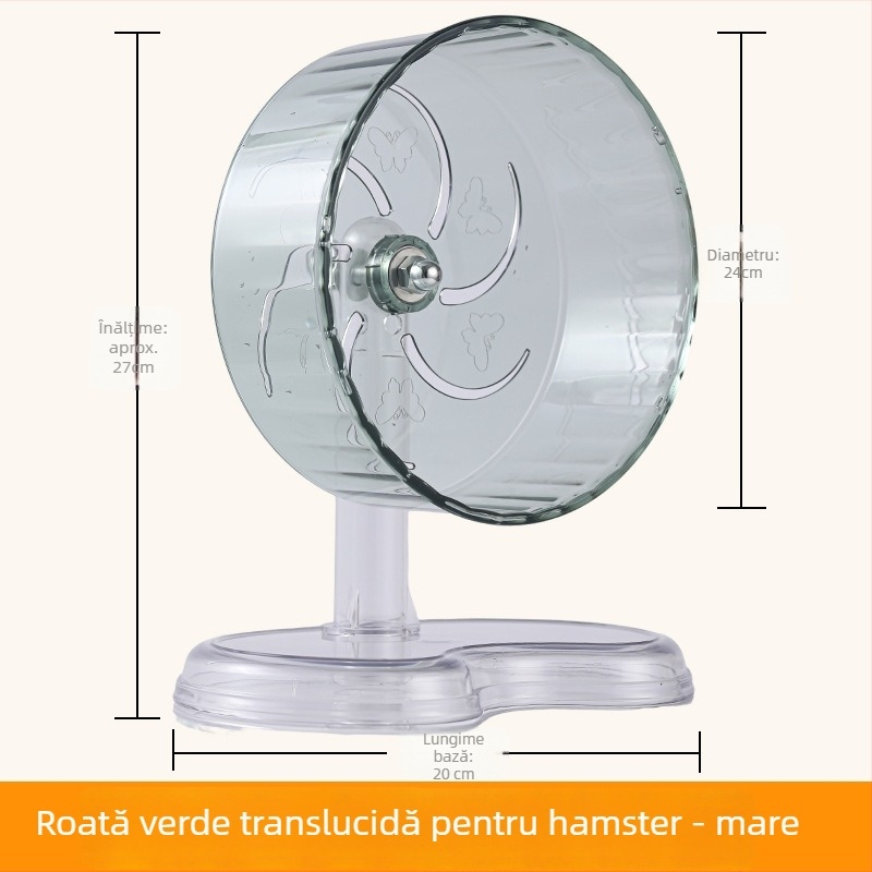 Roata de alergare pentru hamster cu rulmenți, mare, silențioasă, îmbunătățită pentru hamsterul sirian