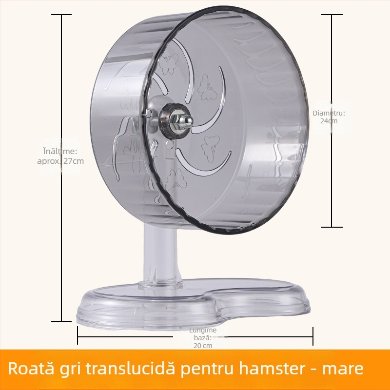 Roata de alergare pentru hamster cu rulmenți, mare, silențioasă, îmbunătățită pentru hamsterul sirian