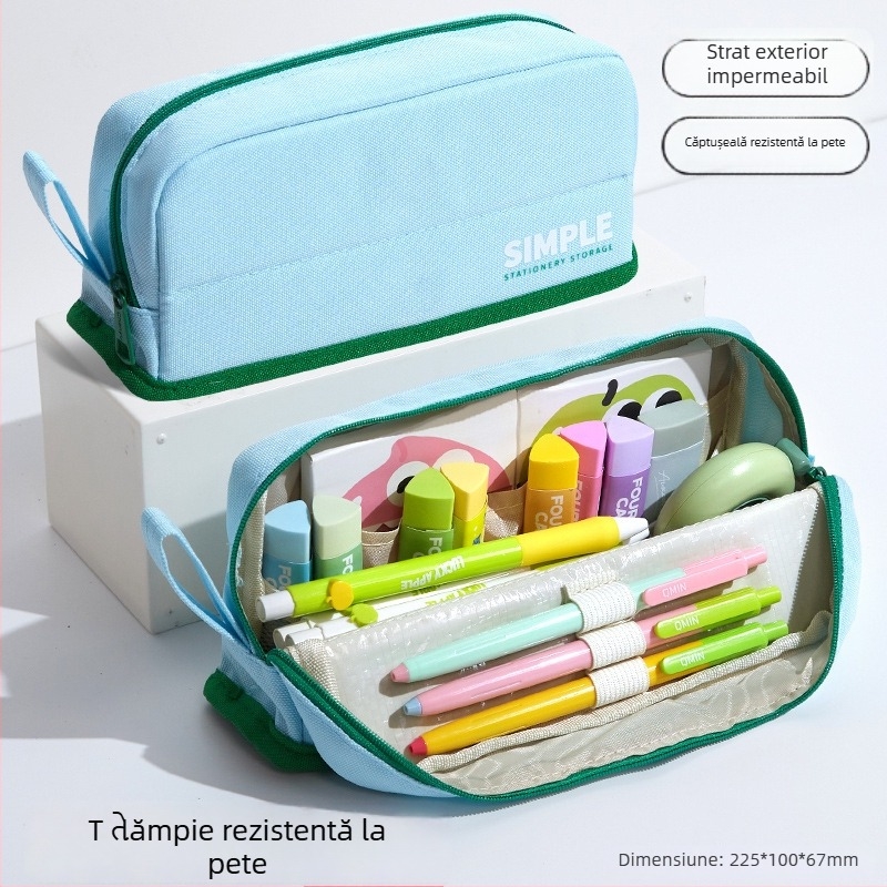 Penar magnetic anti-murdărie pentru fete, elevi din învățământ primar și gimnazial, vertical, pliabil, cu capacitate mare