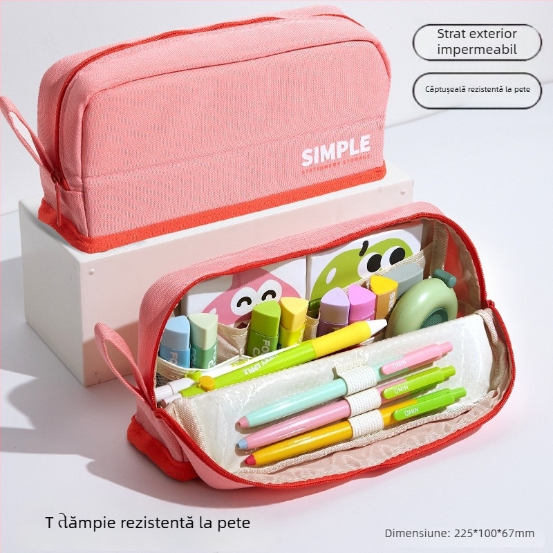 Penar magnetic anti-murdărie pentru fete, elevi din învățământ primar și gimnazial, vertical, pliabil, cu capacitate mare