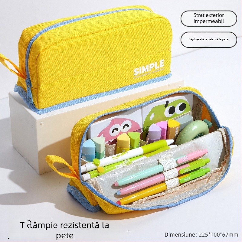 Penar magnetic anti-murdărie pentru fete, elevi din învățământ primar și gimnazial, vertical, pliabil, cu capacitate mare